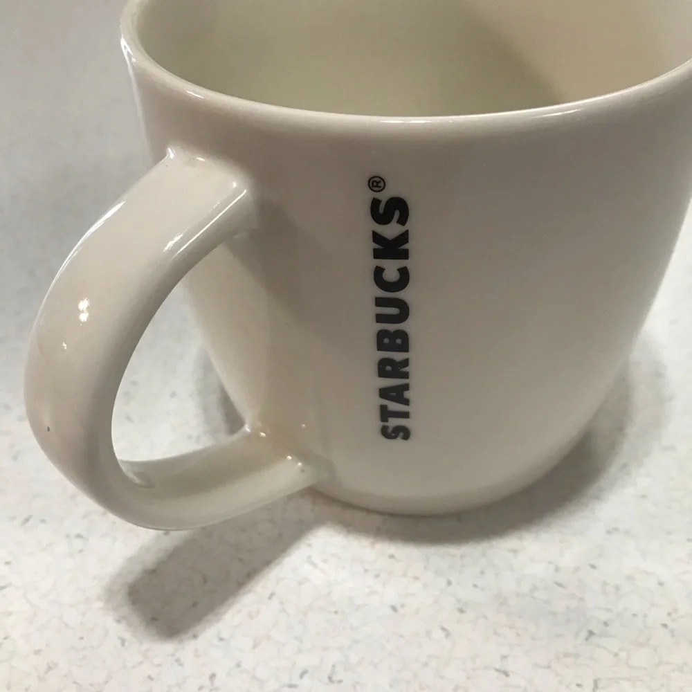 Starbucks Coffee Mug Cup White w/ Classic Large Green Mermaid Logo 14oz …